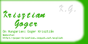 krisztian goger business card