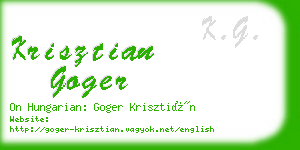 krisztian goger business card